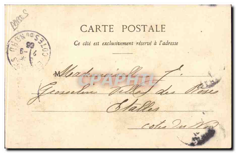 Paris CPA Eglise Saint Francois Xavier — Verso