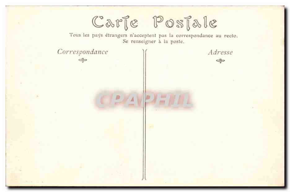 Paris CPA Hotel de ville — Rückseite
