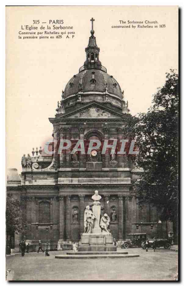 Paris CPA L'eglise de la Sorbonne 