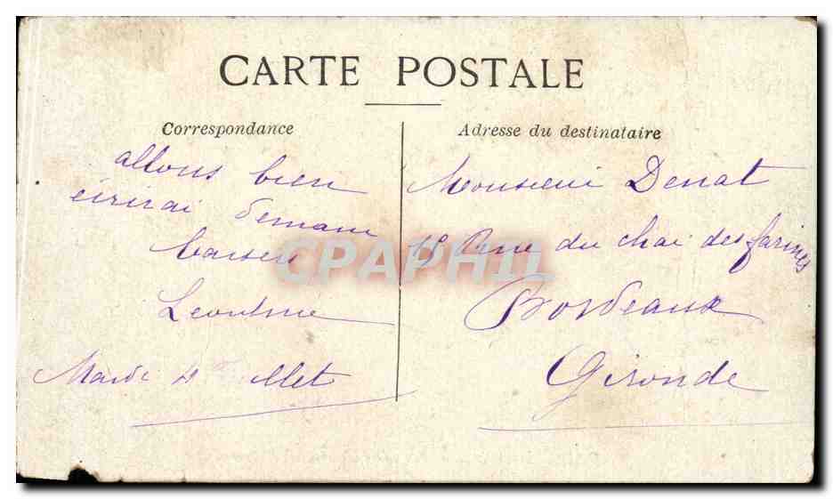 Paris CPA La gare et le quai d'Orsay ( inondations ) — Verso