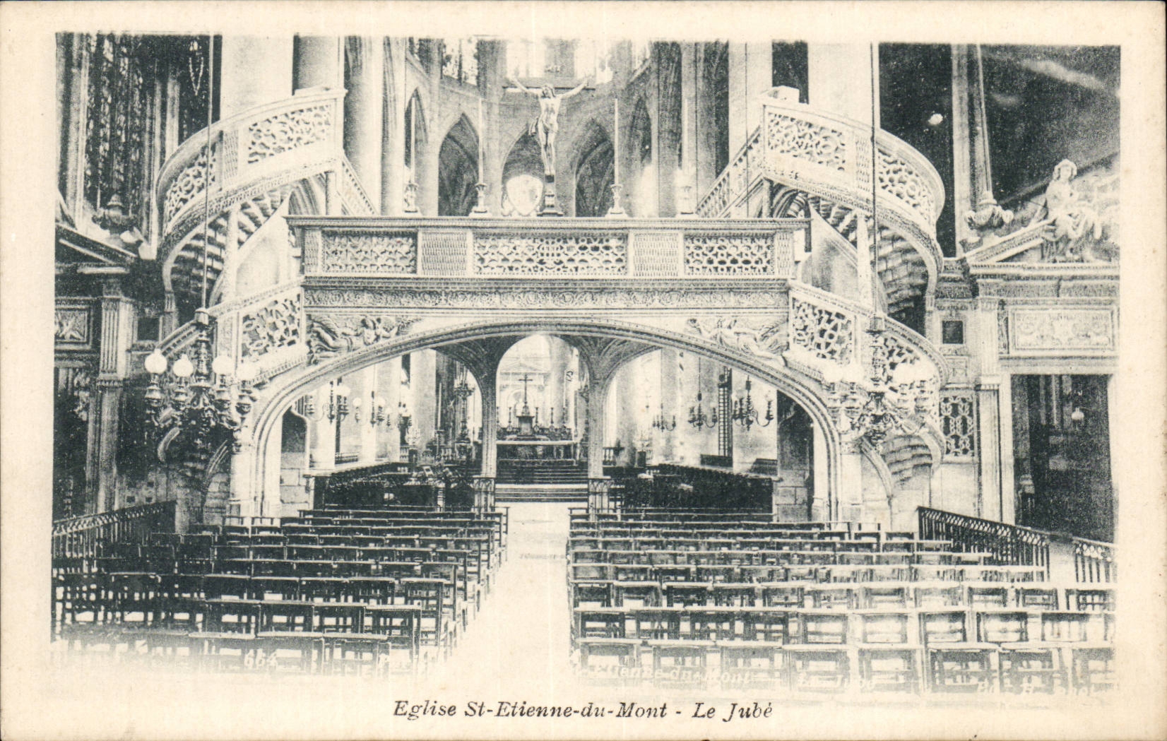 Paris CPA Eglise St etienne du Mont Le jube