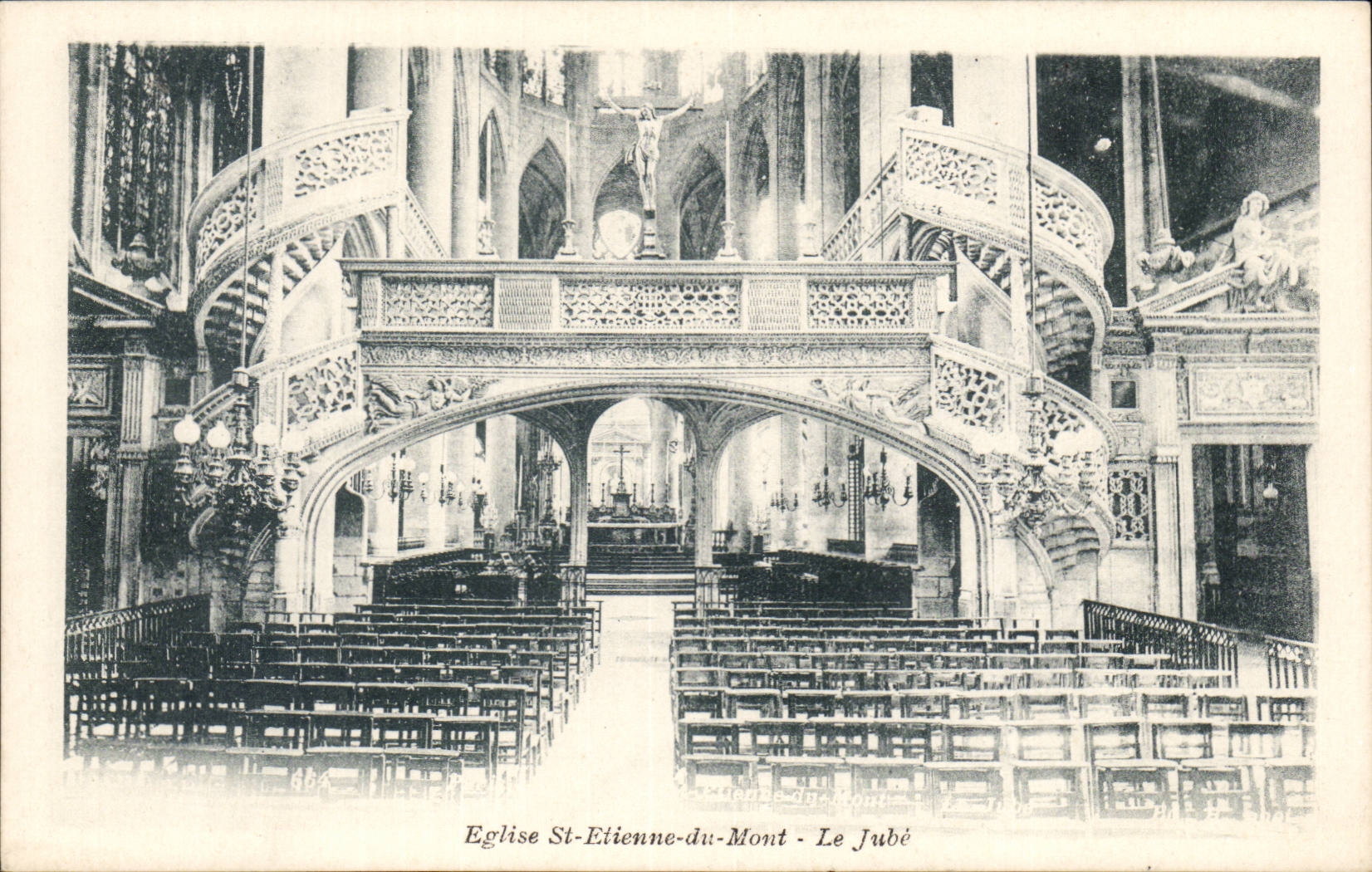 Paris CPA Eglise St etienne du Mont Le jube