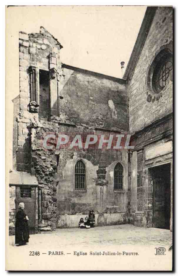 Paris CPA Eglise Saint Julien le Pauvre