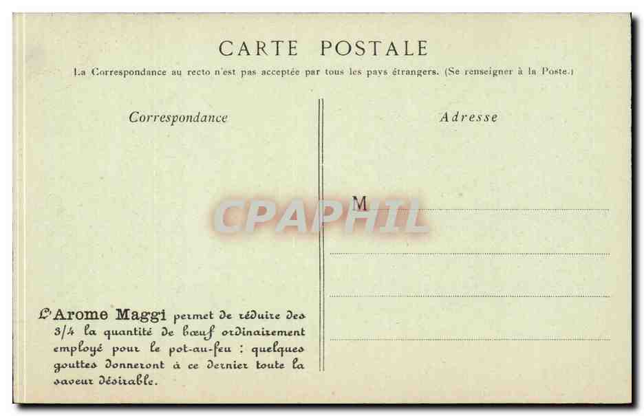 Paris CPA Fontaine de l'observatoire La compagnie Maggi — Rückseite