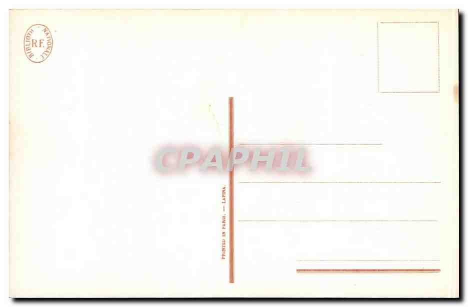 CPA Bibliotheque nationale Le boudoir Maleuvre Freudeberg Monument du costume — Verso
