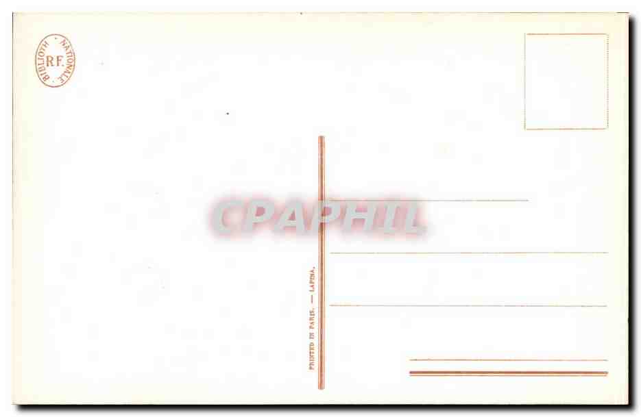 CPA Bibliotheque nationale Le bain Romanet Freudeberg Monument du costume — Verso
