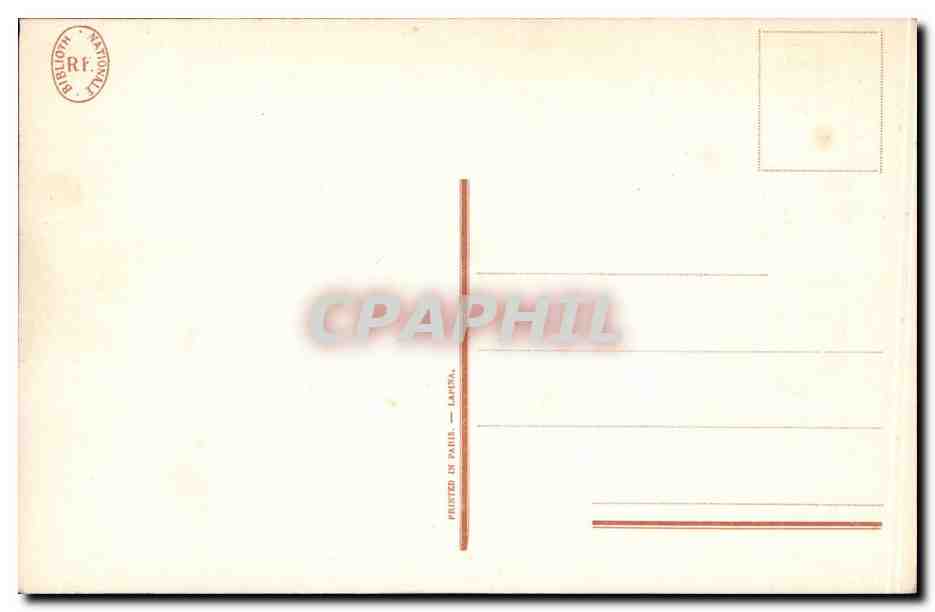 CPA Bibliotheque nationale L'occupation Lingee Freudeberg Monument du costume — Verso