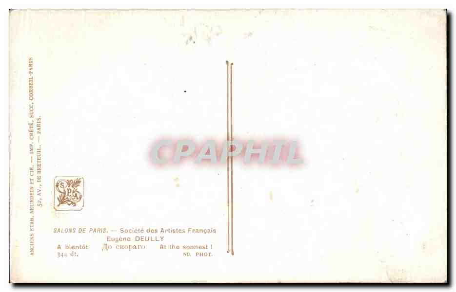 CPA Fantaisie Femme SAlons de Paris Deully  — Verso
