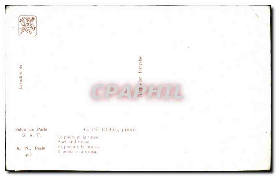 CPA Fantaisie Femme  — Rückseite