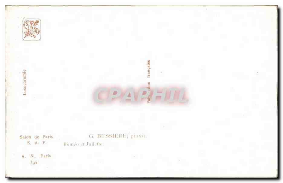 CPA Fantaisie Femme Bussiere Romeo et Juliette — Verso