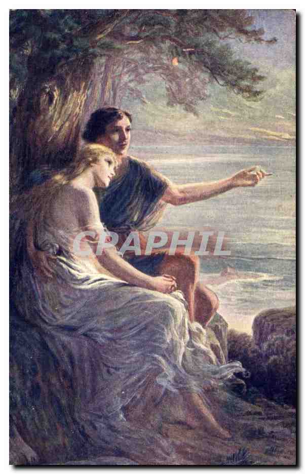 CPA Fantaisie Femme Renault Reverie d'amour