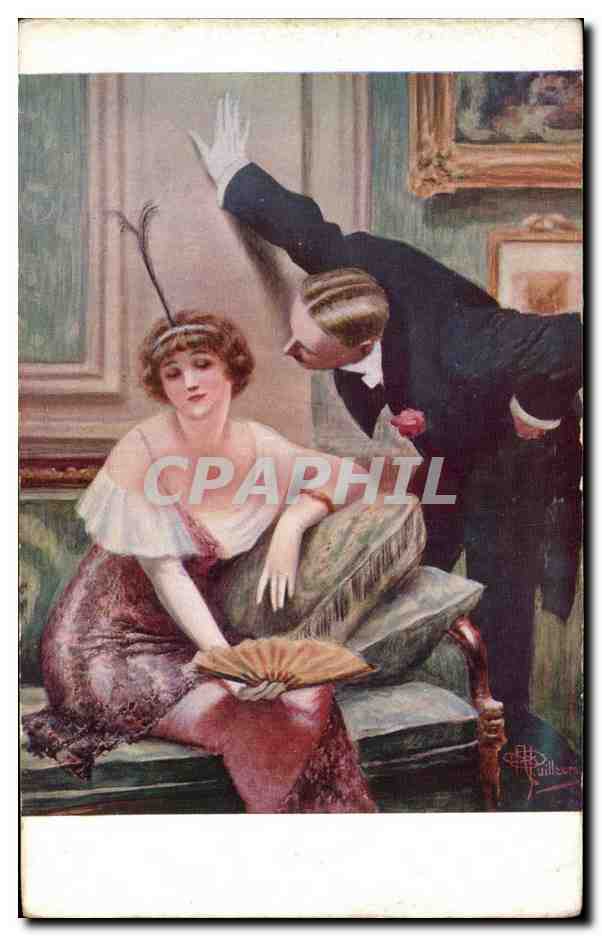 CPA Fantaisie Femme Guillaume Manoeuvre d'approche