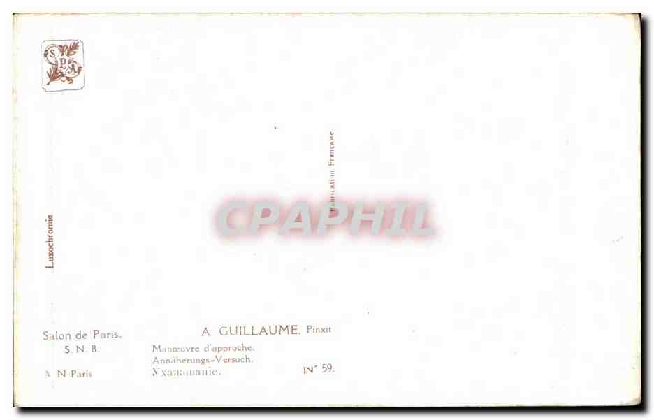 CPA Fantaisie Femme Guillaume Manoeuvre d'approche — Verso