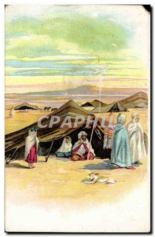 CPA Fantaisie Tente dans le desert 