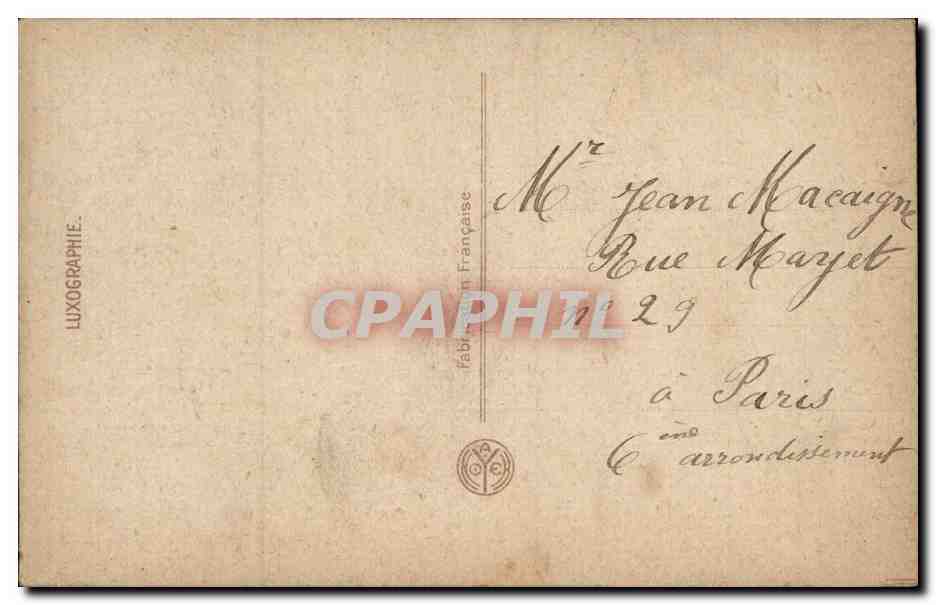 CPA Fantaisie Femme et moutons  — Verso