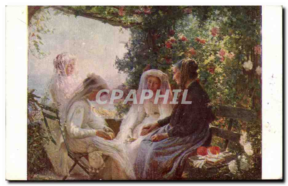 CPA Fantaisie Triquet Visite a sa grand mere Salon de Paris 