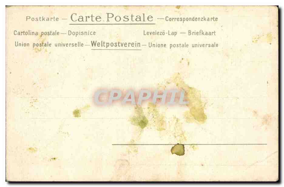 CPA Fantaisie Folklore Costume — Verso