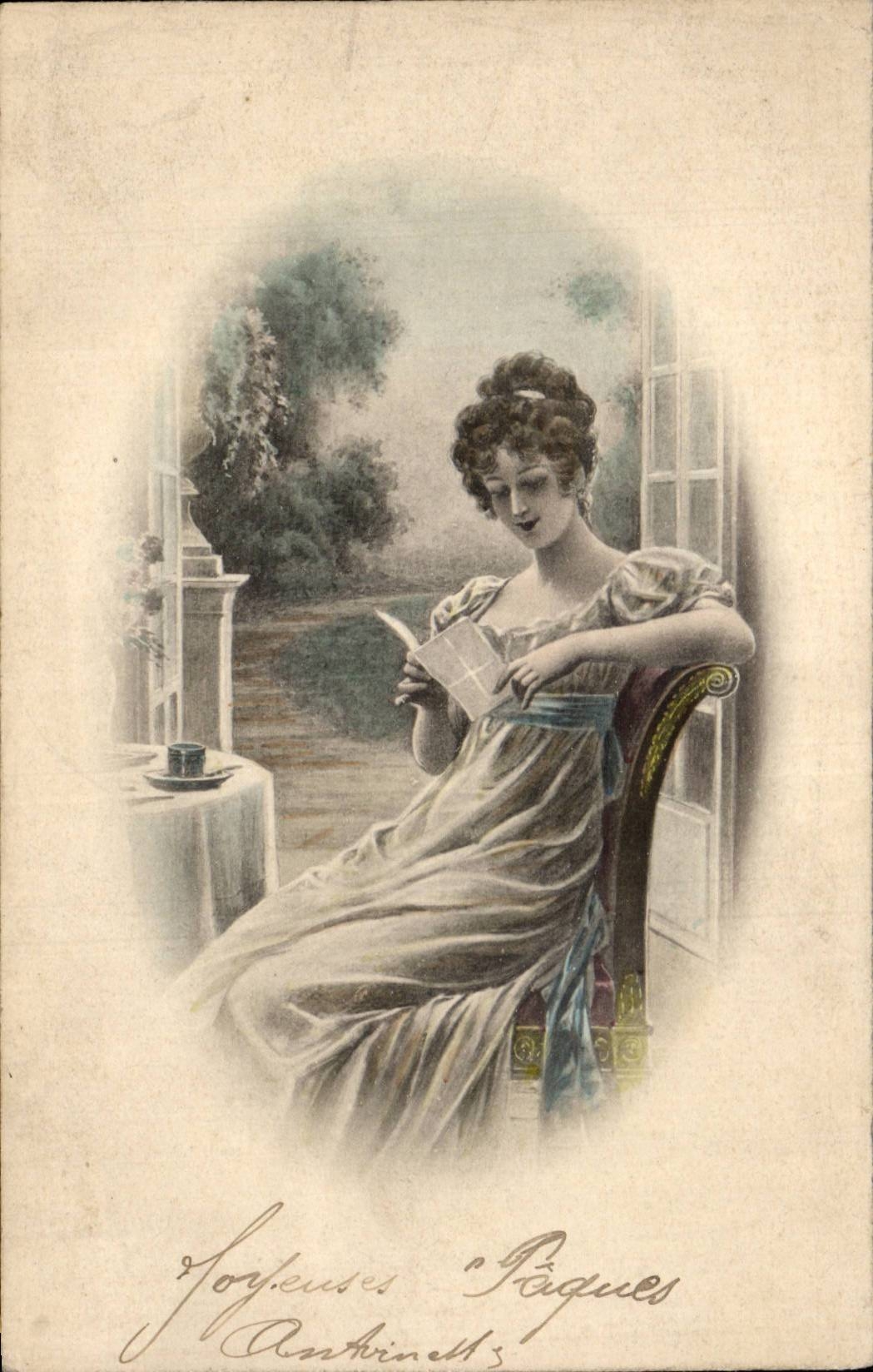 Femmes à la fenêtre — Sujet : femme lisant — éditeur Artkinett, n°3