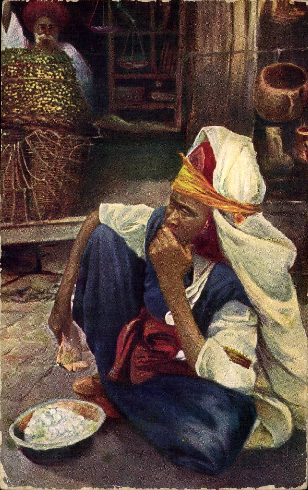 CPA Fantaisie Femme Folklore Afrique du Nord