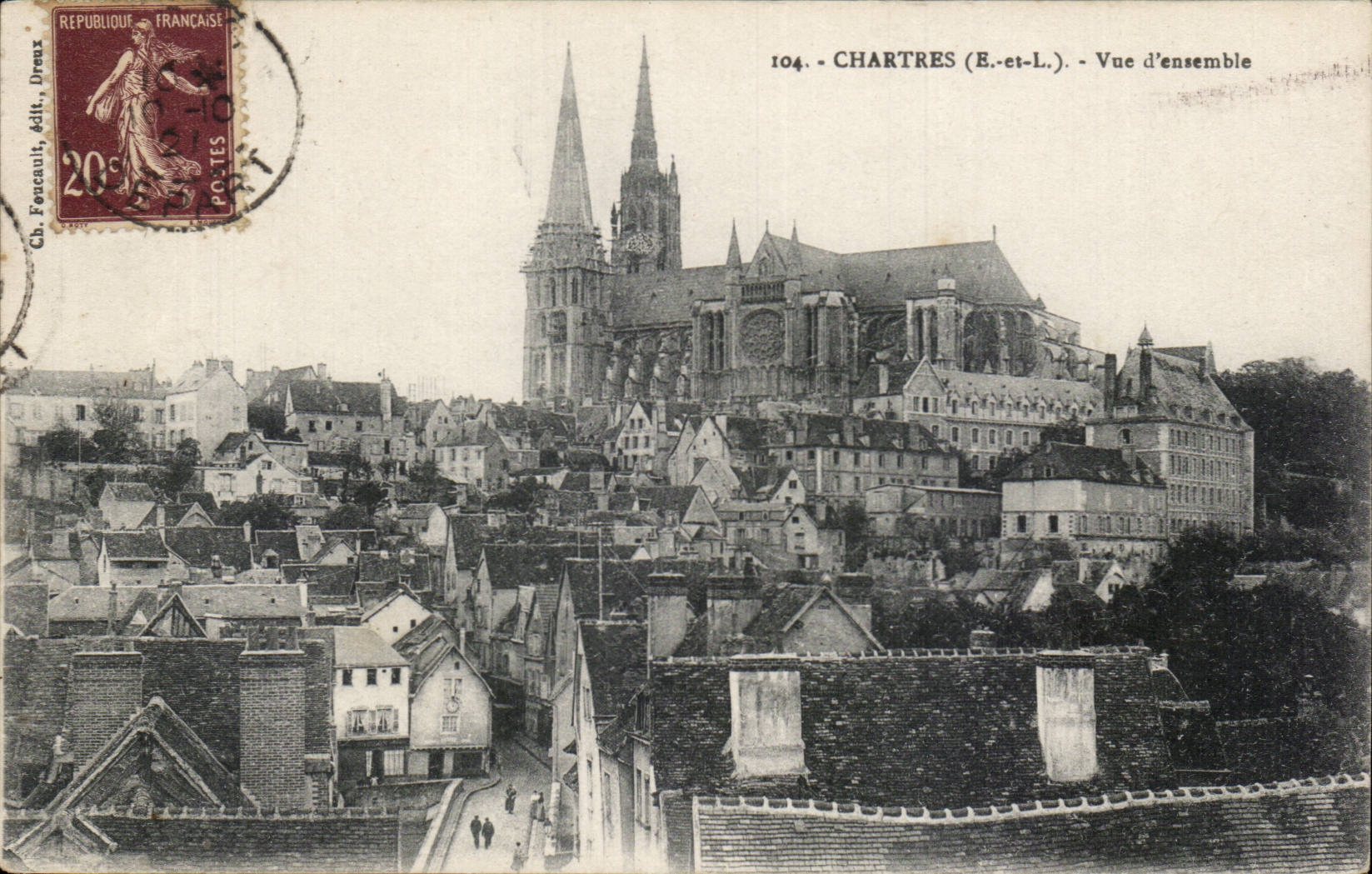 Chartres CPA Vue d''ensemble