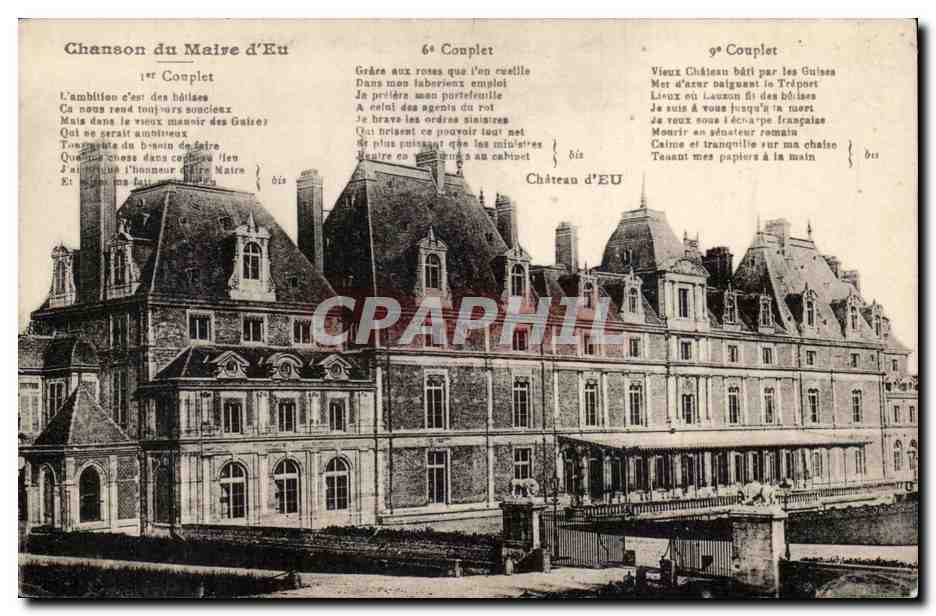 CPA Chanson du Marie d'Eu Chateau d'Eu