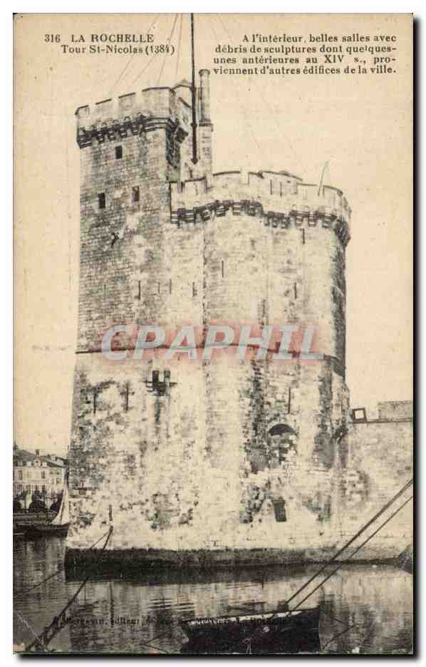 La Rochelle — Tour Saint-Nicolas (1381) — Éditeur : M. B. L. (n° 316)