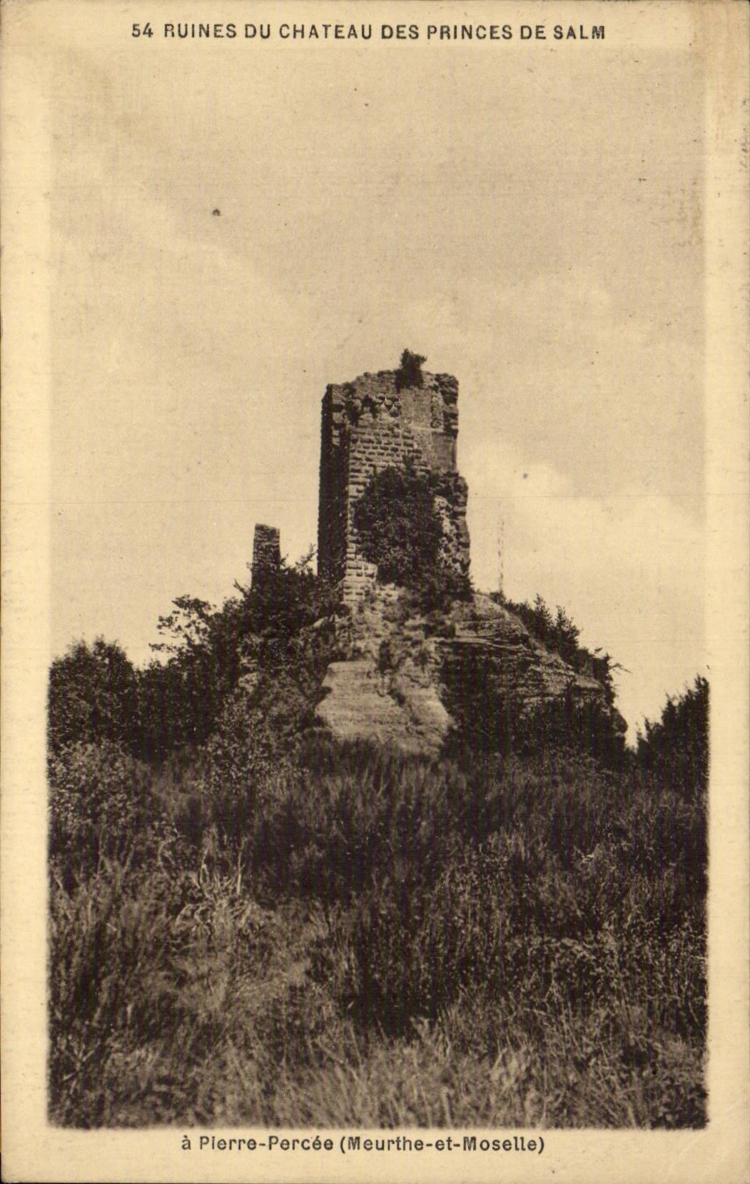 Ruines du château des princes de Salm — à Pierre-Percée (Meurthe-et-Moselle) — Edit. C. Anjory, Celles-sur-Plaine