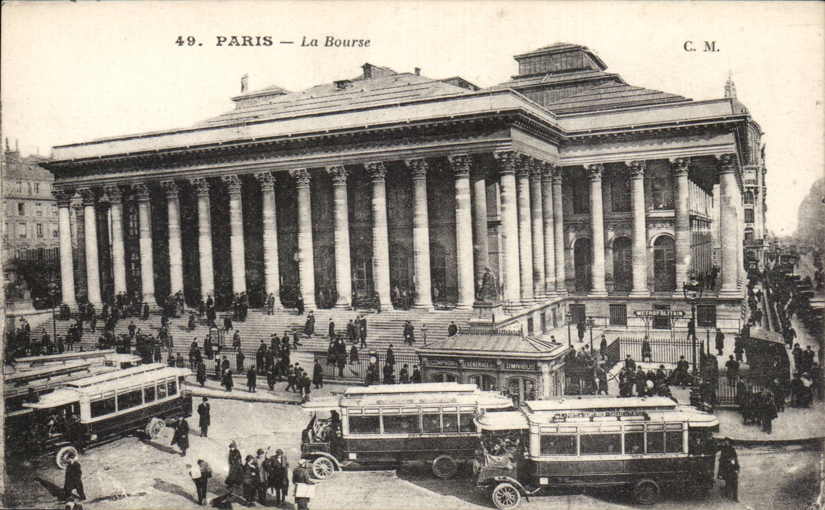 Paris CPA Hotel Terminus et la rue St Lazare