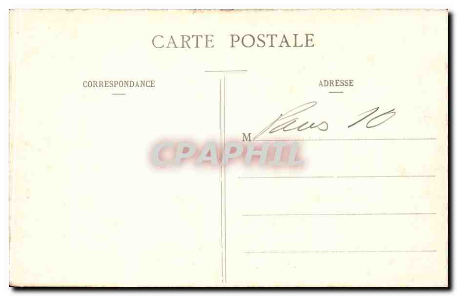 CPA Paris Place de la Republique — Rückseite