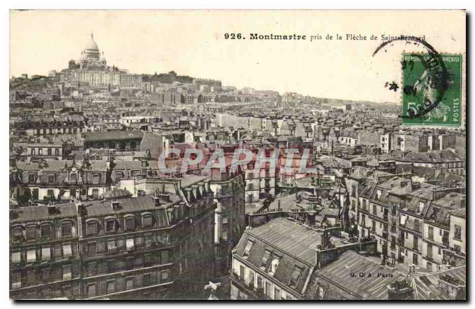 CPA Paris Sacre coeur Montmartre par la fleche de Saint Bernard