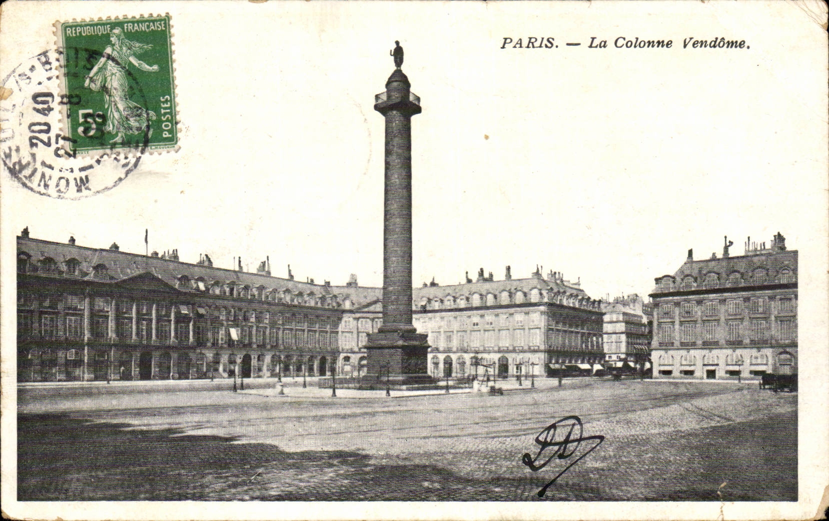 CPA Paris Colonne Vendome