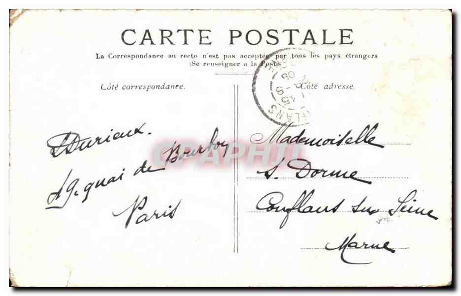CPA Paris Colonne Vendome — Rückseite
