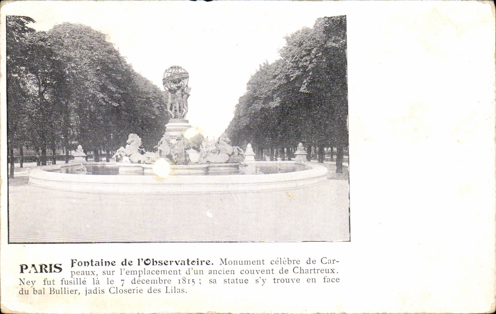 CPA Paris Fontaine de l'observatoire