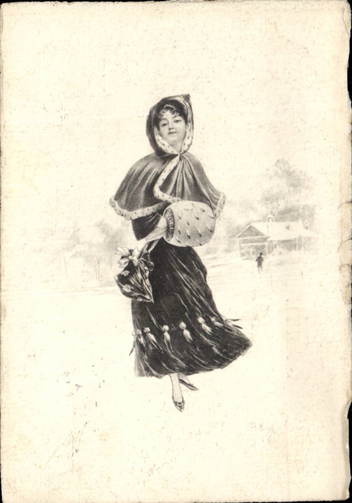 CPA Fantaisie Femme