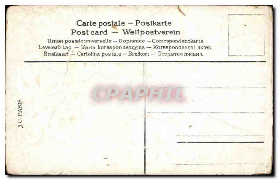 CPA FAntaisie Femme 1er avril — Rückseite