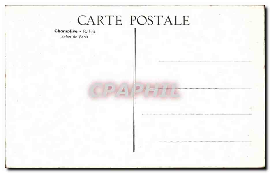 CPA Fantaisie Paysage Champlive R His Salon de Paris — Verso
