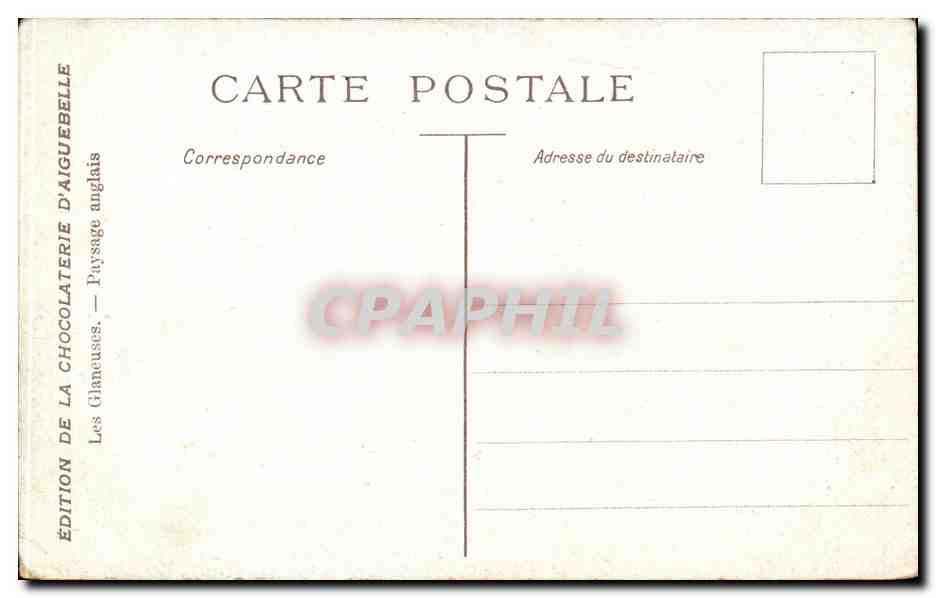 CPA Fantaisie Les glaneueses Paysage anglais — Verso