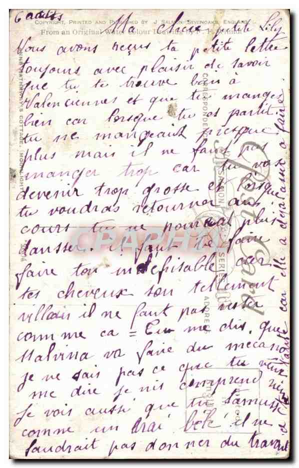 CPA Fantaisie Maison de campagne — Verso
