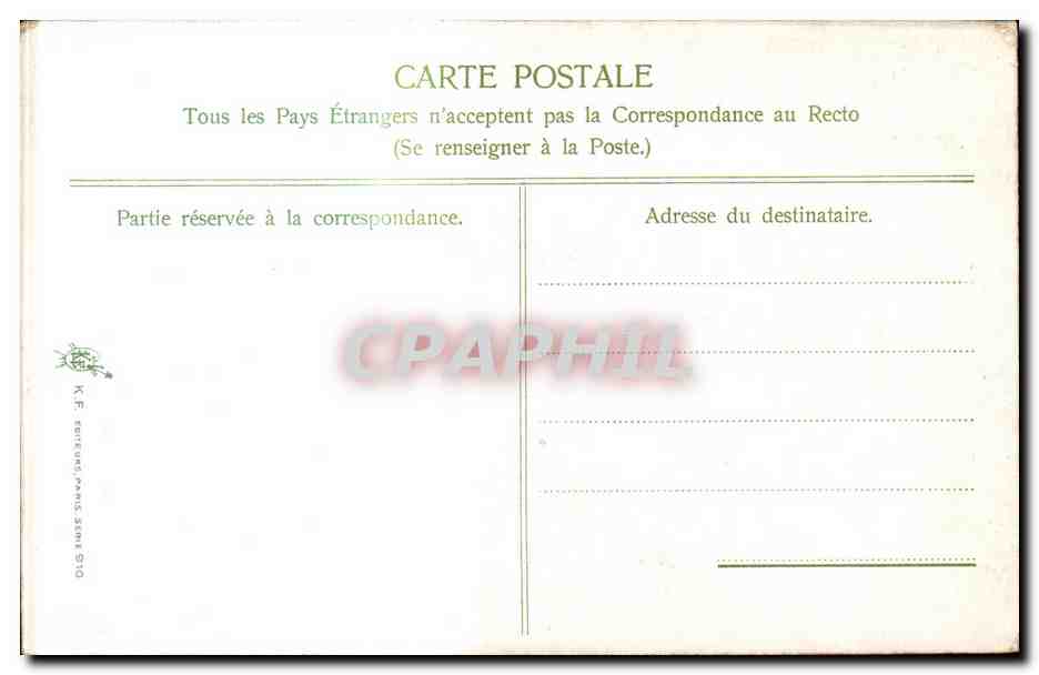 CPA Fantaisie Paysage — Verso