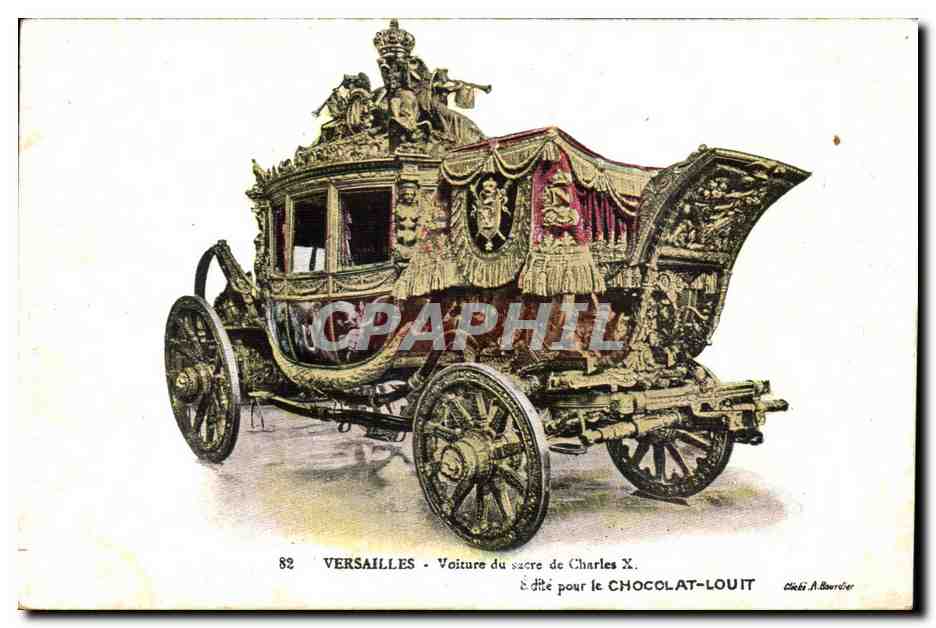 Versailles CPA Voiture du sacre de Charles X