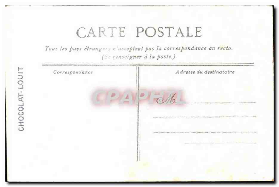 Versailles CPA Voiture du sacre de Charles X — Rückseite