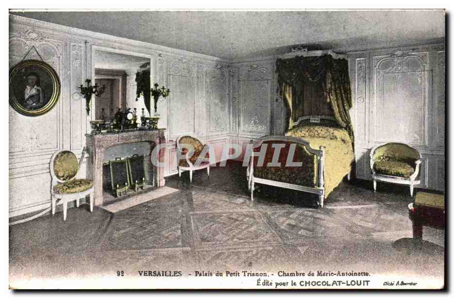 Versailles CPA Palais du Petit Trianon Chambre de Marie Antoinette