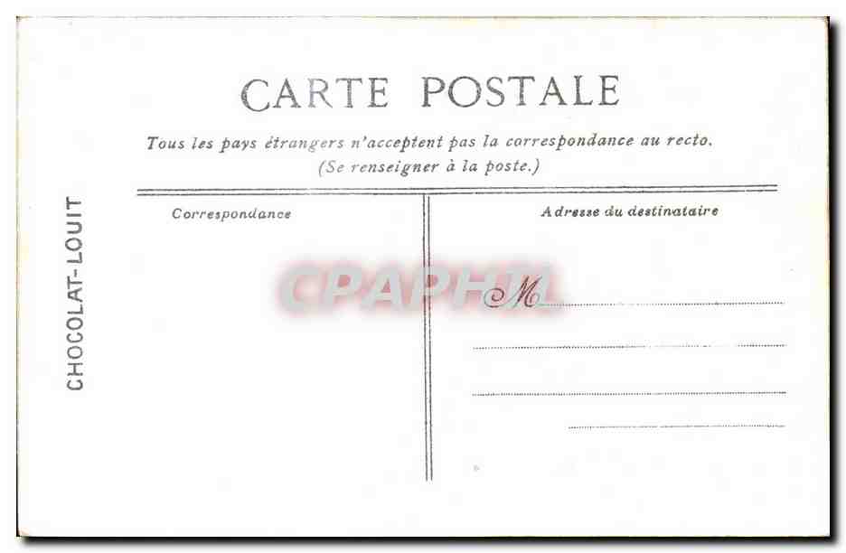 Versailles CPA Palais Cabinet du conseil — Verso