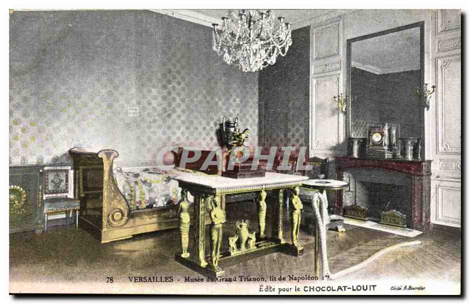 Versailles CPA Musee du grand TRianon lit de Napoleon 1er