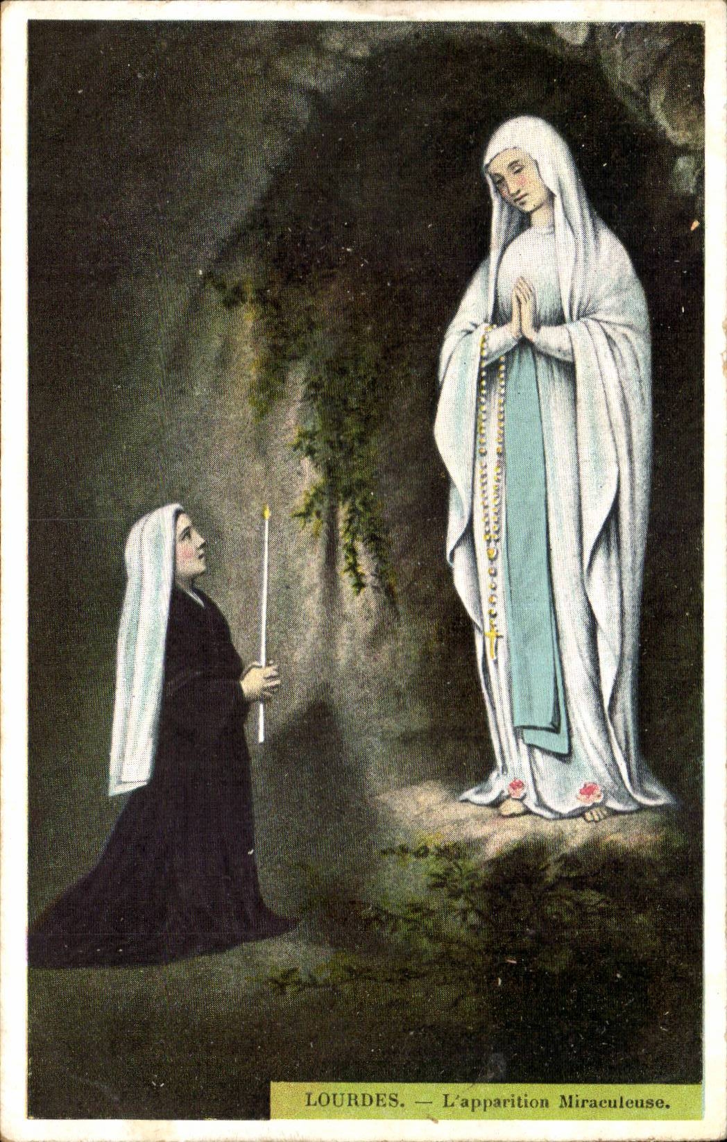 Lourdes CPA L'apparition miraculeuse