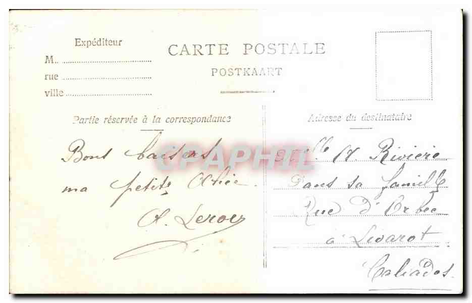 CPA Bruxelles Chaire de l'eglise de Ste Gudule — Verso