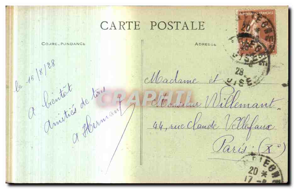 CPA Compiegne Vue generale prise du chateau — Verso