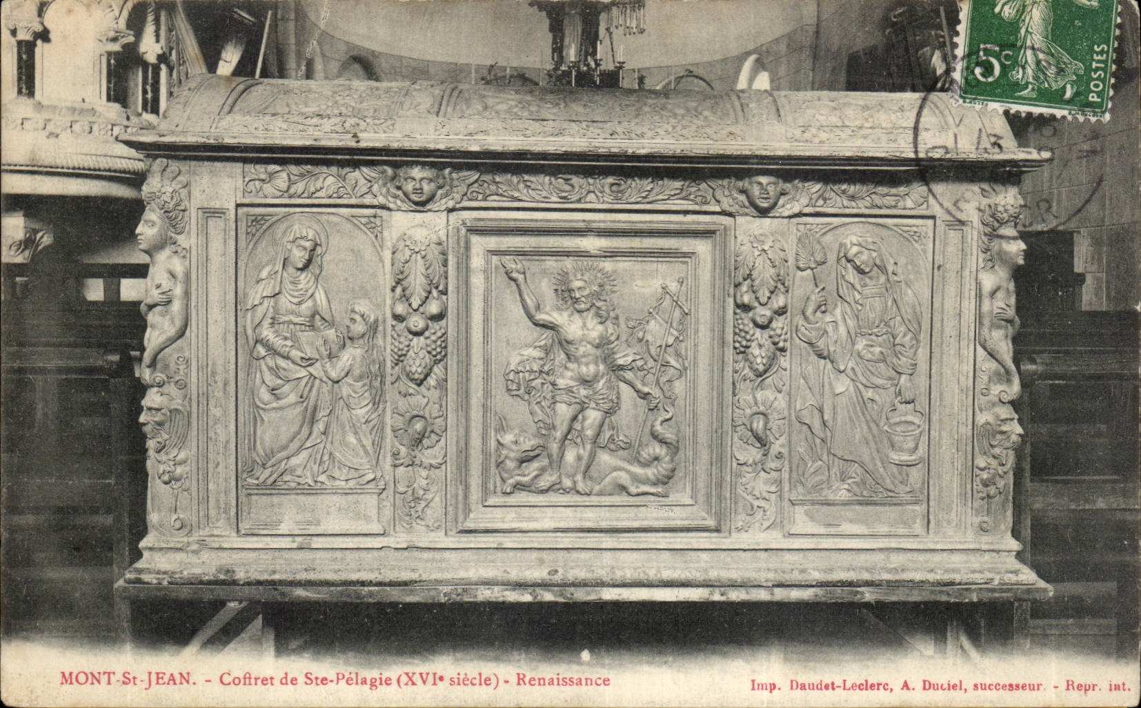 Mont-St-Jean - Cofret de Ste-Pélagie (XVIe siècle) - Renaissance - Imp. Daudet-Leclerc, A. Duciel, successeur