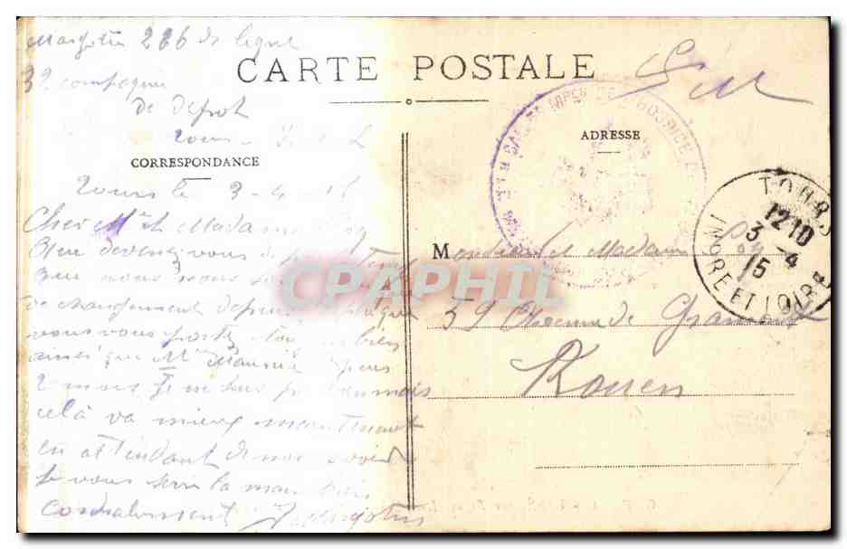 CPA Usse par Rigny Le chaetau Vue generale — Rückseite