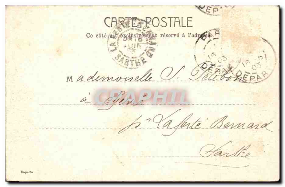 Paris CPA Eglise de la Madeleine — Verso